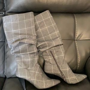 Memory foam knee high boots
